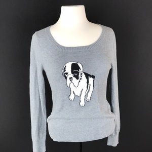 ANX Anxiety Gray Bulldog Sweater